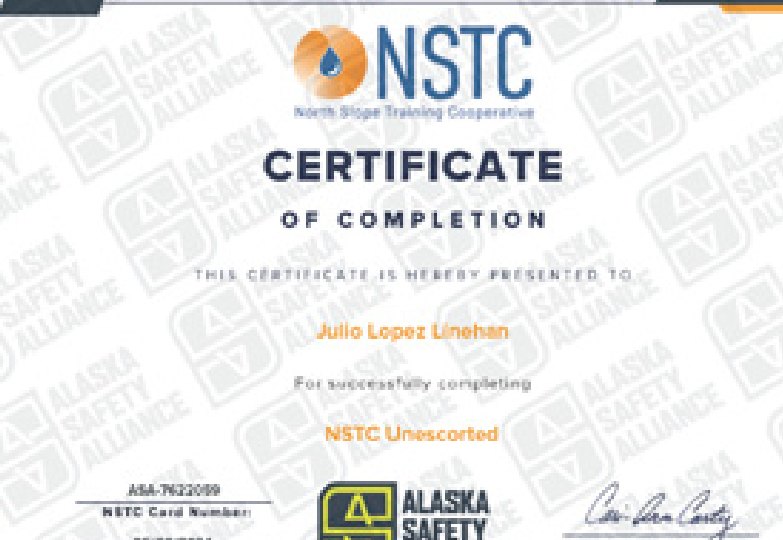 NSTC CERTIFICATE
